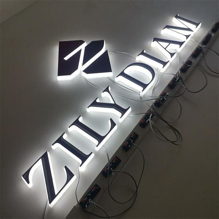 Kexian Custom Gold Steel Sign 3D Logo Signage Metal Company Name Sign Stainless Steel Letter Alphabet Wall Logo Sign