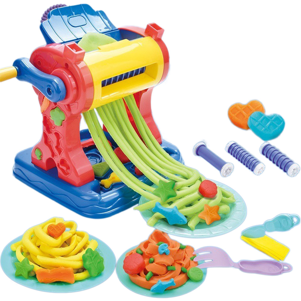 Cross-border Children's Colored Clay Playdough Toy Wheat Flour Noodle Maker Plasticine Mold Clay Tool Play Dough Tools