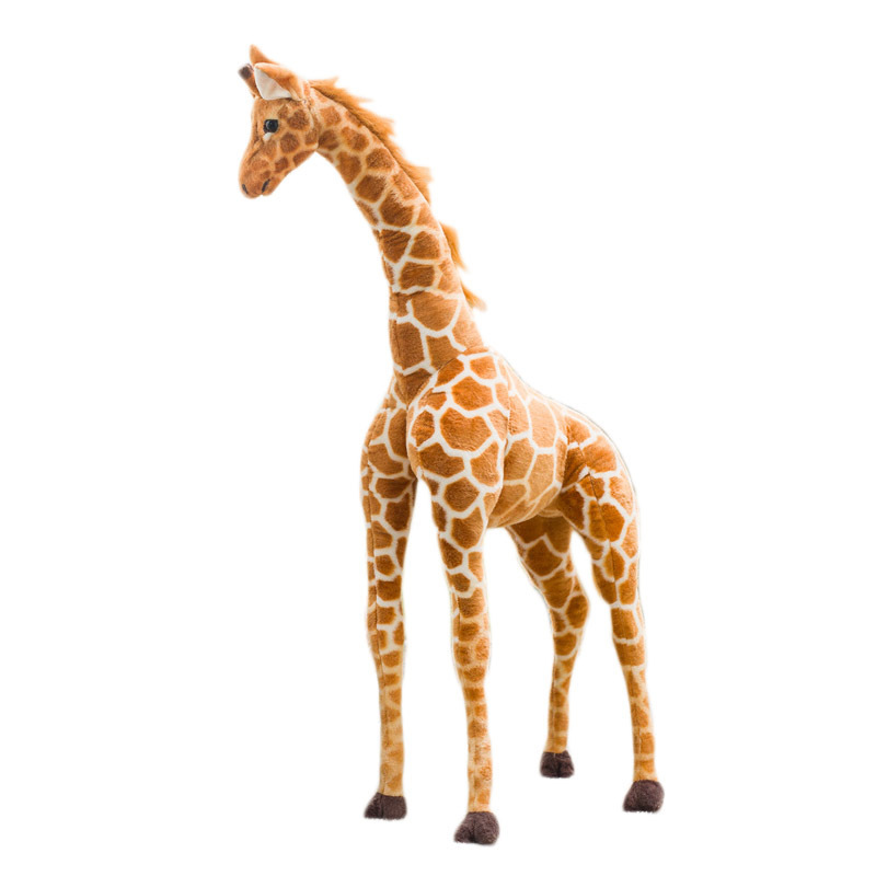 Hot Sale drop shipping offered lifelike movable joint standing plush giraffe toys