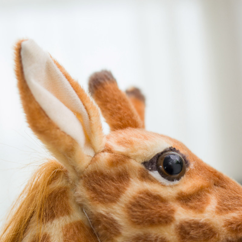 Hot Sale drop shipping offered lifelike movable joint standing plush giraffe toys