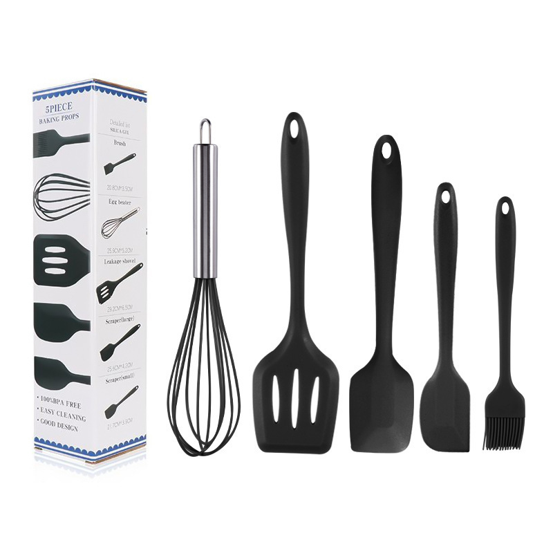 Hot Sale Kitchen Tool Stainless Heat Resistant Food-grade Silicone Baking Utensils Set