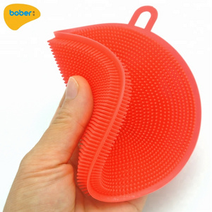 Washable Dish Wash Sponge Silicone Scrubber Dishwashing Cleaning Brush sponge