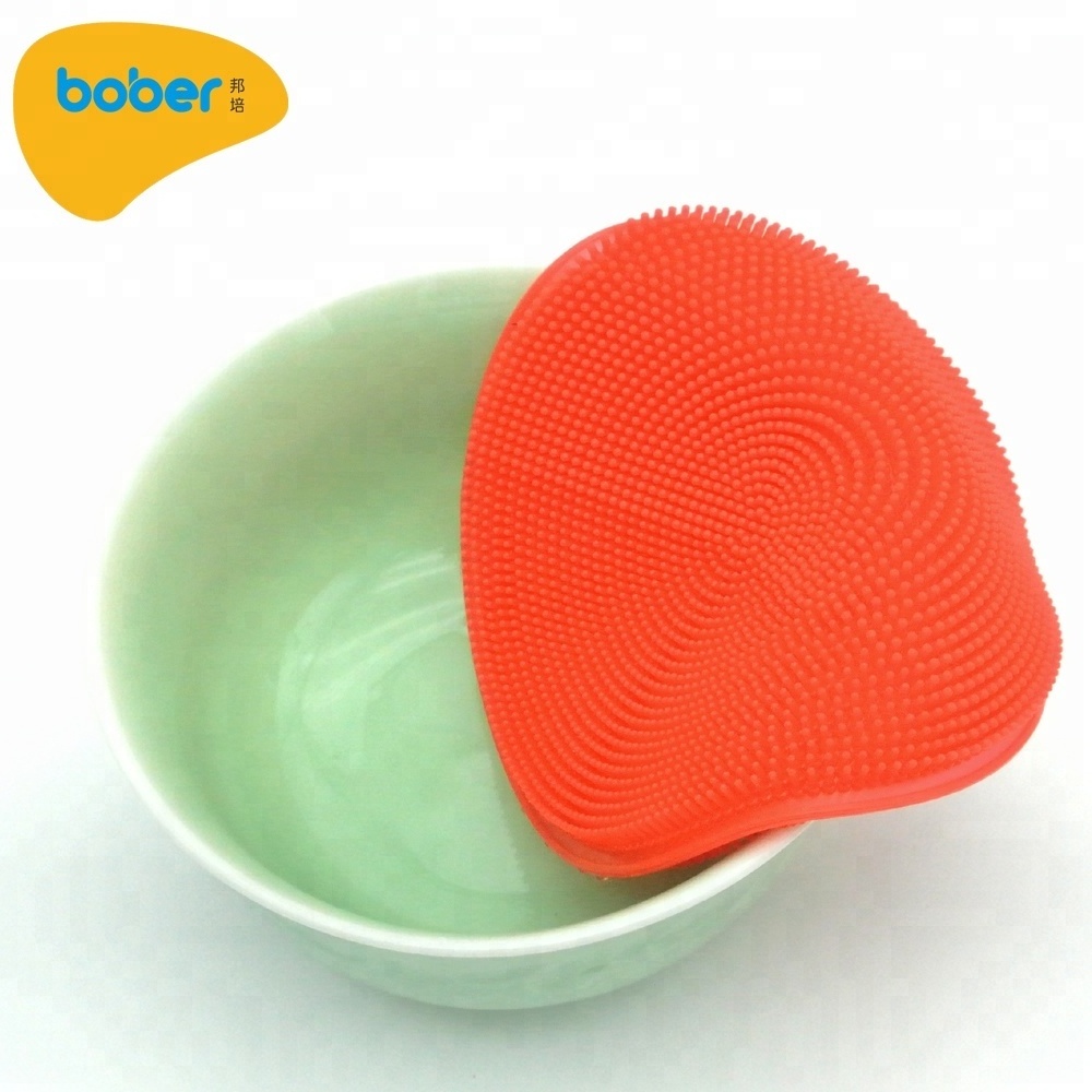 Washable Dish Wash Sponge Silicone Scrubber Dishwashing Cleaning Brush sponge