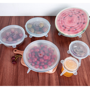 NEW 6 packs LFGB approved Silicone Stretch Lids BPA free silicone suction lid for the bowls and cups