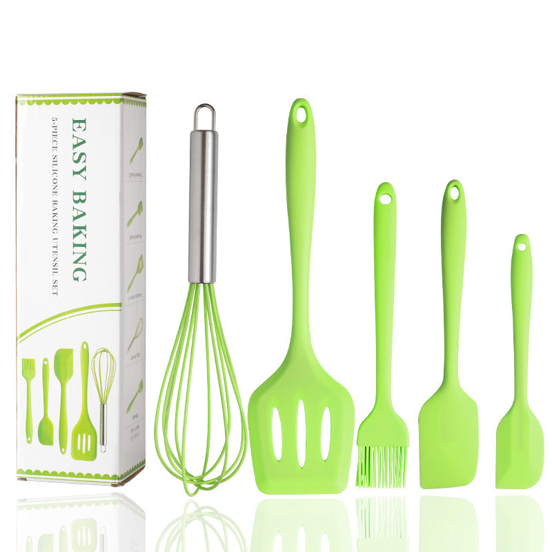 Hot Sale Kitchen Tool Stainless Heat Resistant Food-grade Silicone Baking Utensils Set