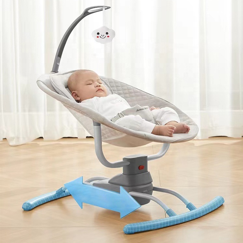 Portable modern newborn infant cradle bouncer smart swing chair remote control automatic electric baby rocker with music toy