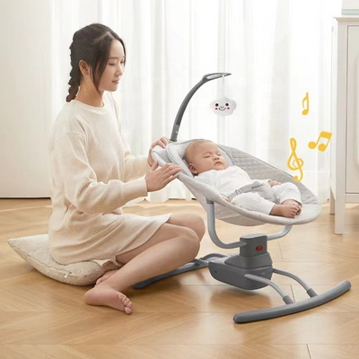 Portable modern newborn infant cradle bouncer smart swing chair remote control automatic electric baby rocker with music toy