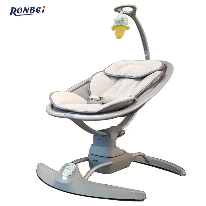 Newborn indoor feeding musical smart electric remote control infant automatic cradle swing chair bouncer baby rocker