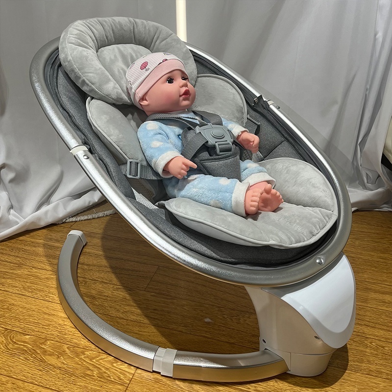 Newborn Infant Bouncer Cradle Foldable Mastela Electric Swinging Crib Baby Swing