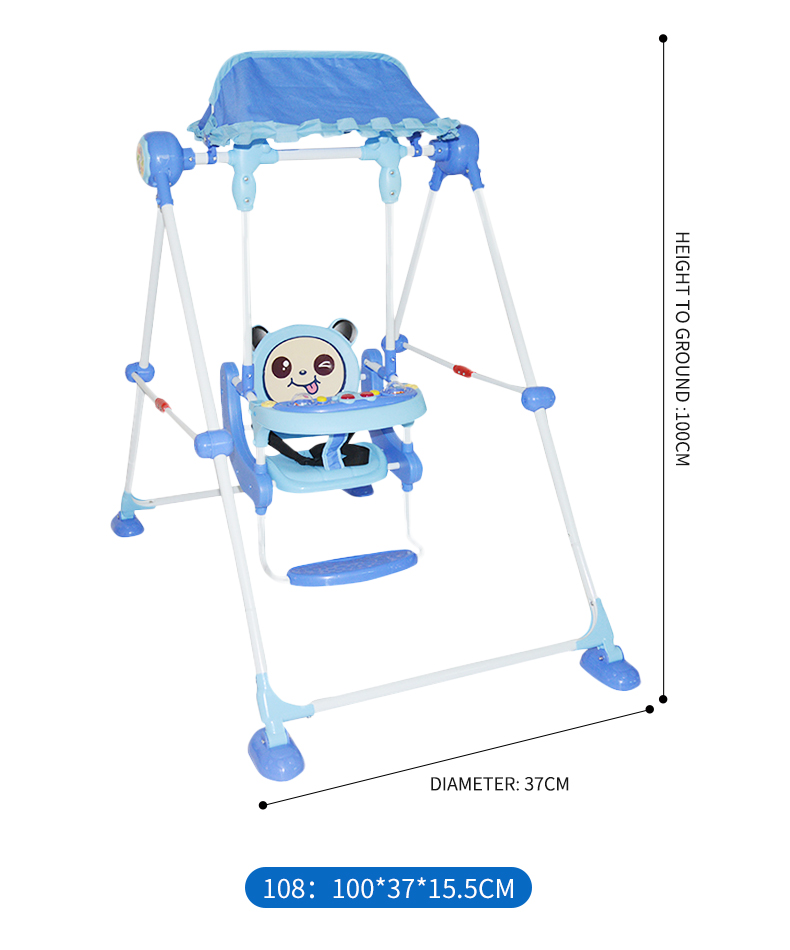 Wholesale   6-36 months Outdoor play hanging swing Folding children's swing with music box