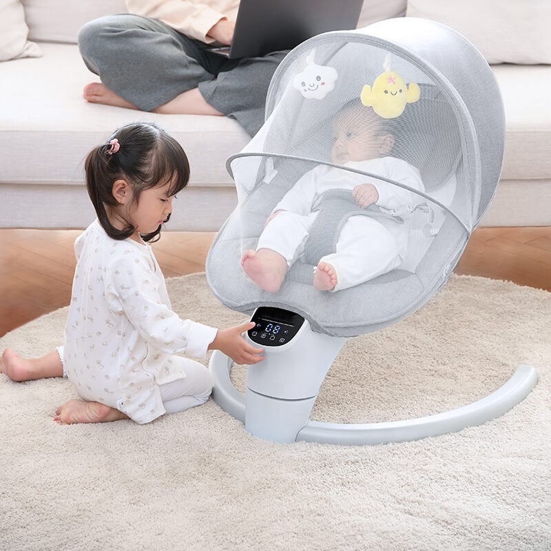 Ingenuity livingroom portable remote contral automatic cradle electronic baby rocker swing chair