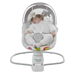 Portable newborn kids modern indoor living room automatic electric balance infant bouncer chair baby swing rocker with music