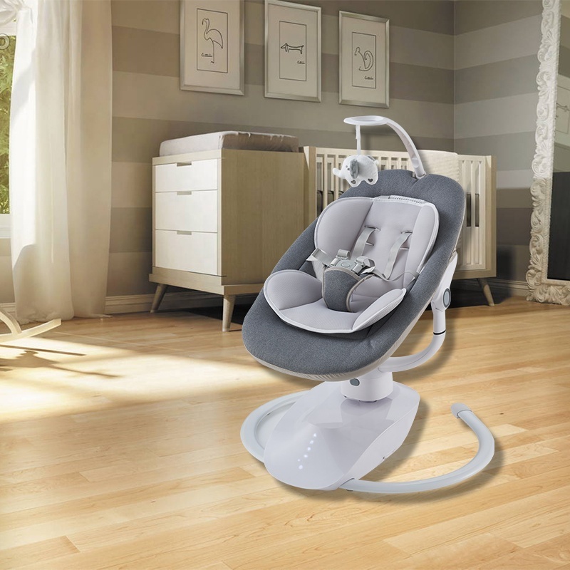 Modern newborn infant luxury automatic swing rocker chair remote control adjustable electric 3D shake baby bouncer