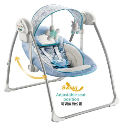 Wholesale electric rocking vibration folding baby chair hanging cradle swing with music