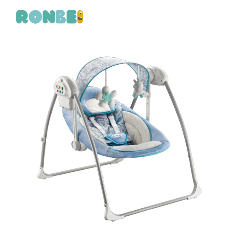 Wholesale electric rocking vibration folding baby chair hanging cradle swing with music