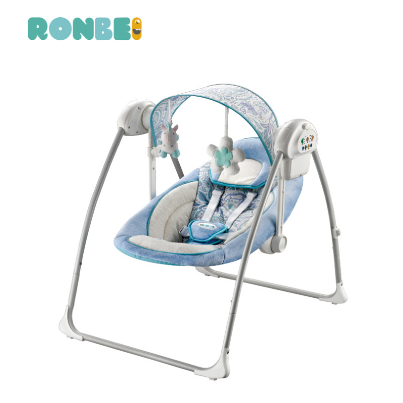 Wholesale electric rocking vibration folding baby chair hanging cradle swing with music