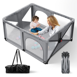 ASTM Certificate Foldable Baby Playpen Portable  Toddler Play Yard Indoor And Outdoor Baby Play Fence Easy To Install