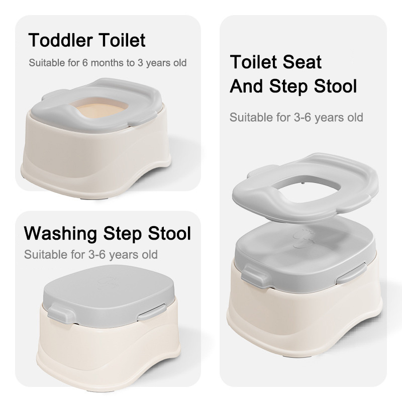 Baby potty folding infant kids 3 in 1 bath footstool chair training toilet seat portable new born baby potty with cover