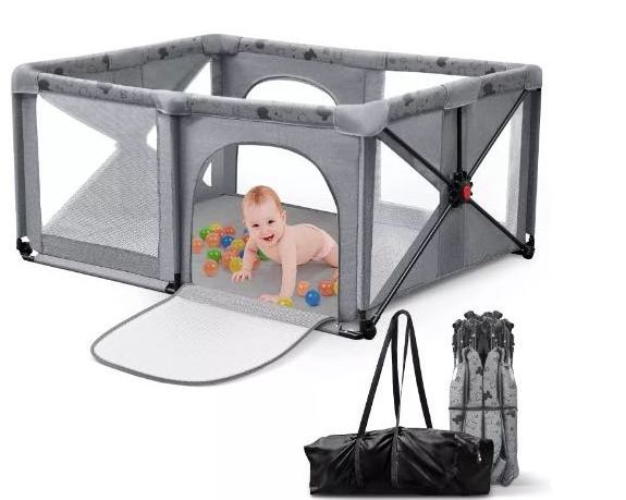 ASTM Certificate Foldable Baby Playpen Portable  Toddler Play Yard Indoor And Outdoor Baby Play Fence Easy To Install