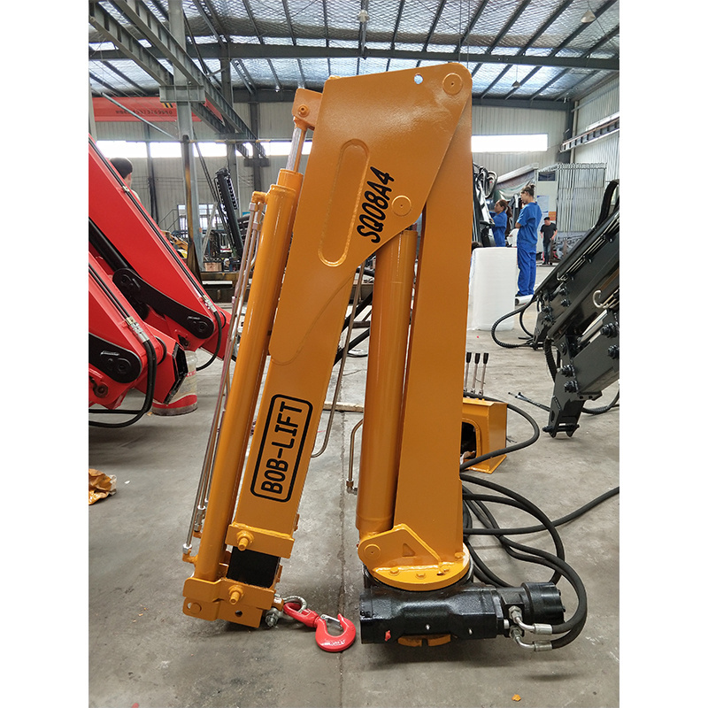 BOB LIFT 0.8 Ton Crane 800 Kg Lifting Machine Hot Sale Truck Bed Hydraulic Pick Up Crane for Sale