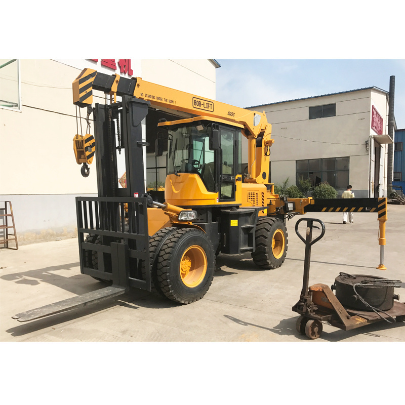 Forklift with Mounted Jib Crane