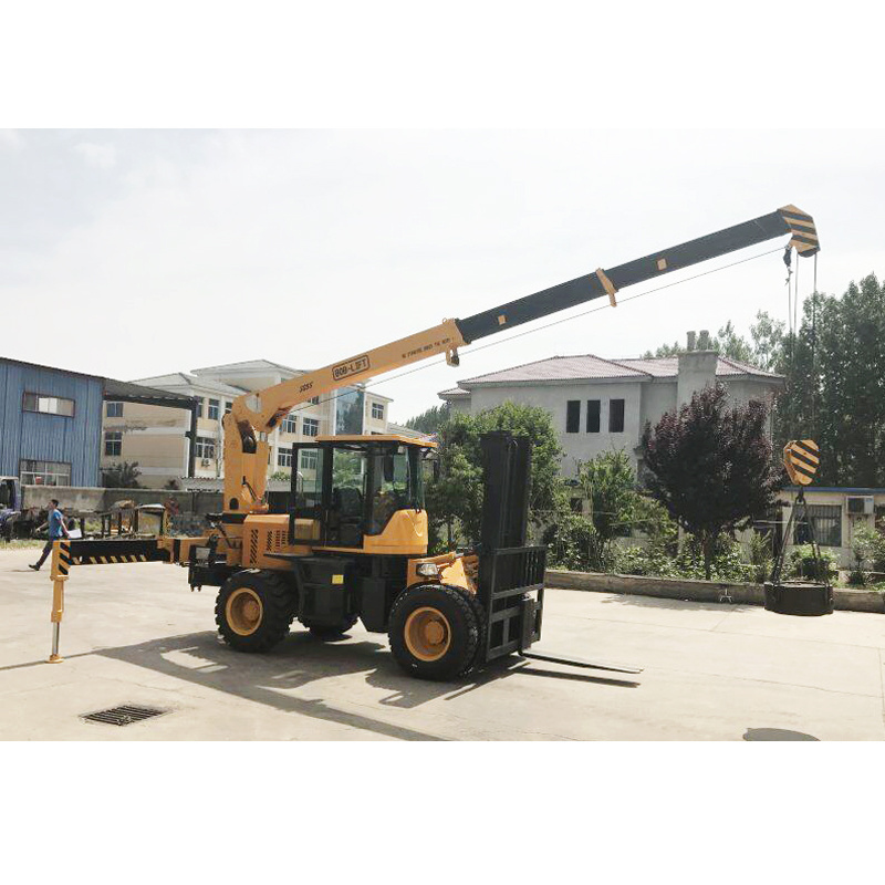 Forklift with Mounted Jib Crane