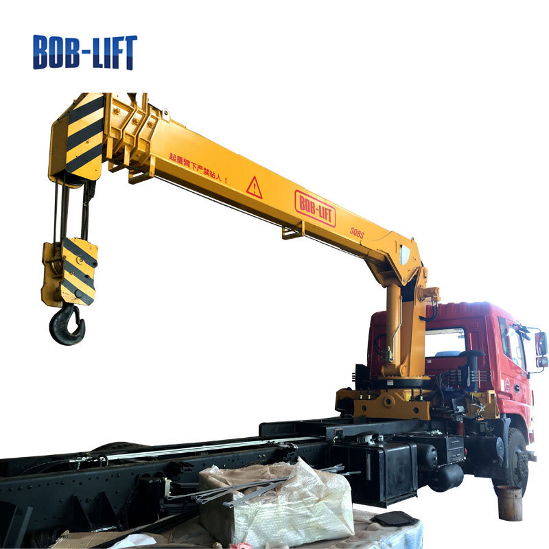 8 Ton 10 Ton Factory Selling EAC Certificate Hydraulic Telescopic Boom Truck Mounted Manipulator Crane