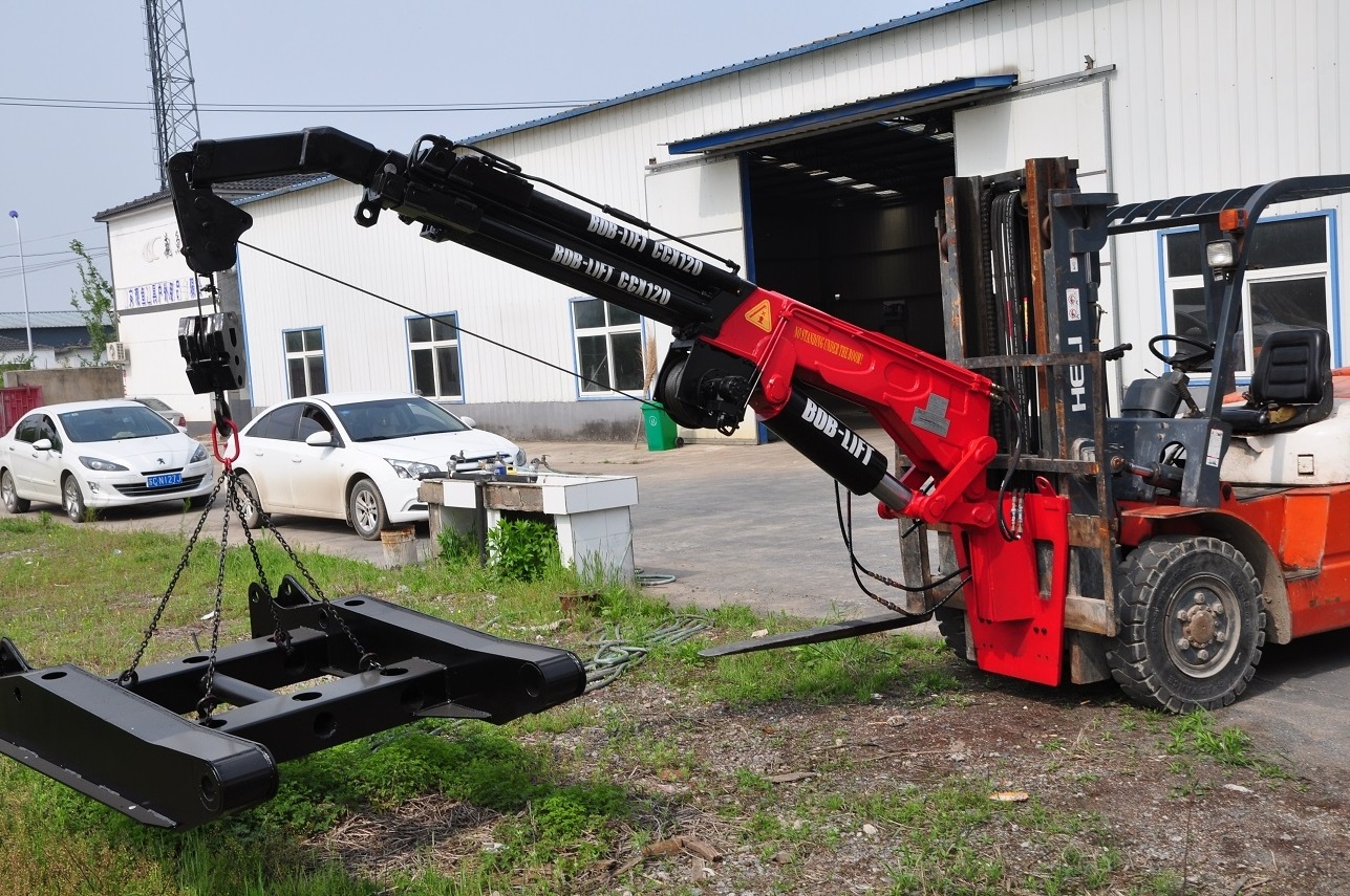 hydraulic 7ton telescopic boom forklift jib crane attachment