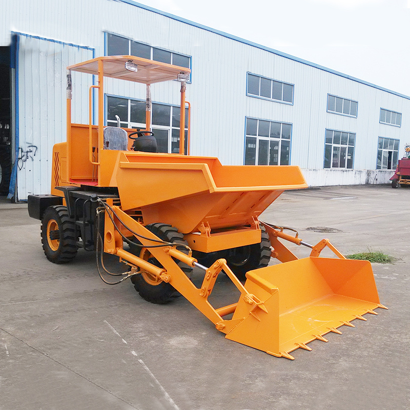 China Hot Sale 3 Ton Wheel Small Mini Dumper Tipper Truck Dumper 4x4 Diesel Dumper Truck Construction Beach Machine For Sales