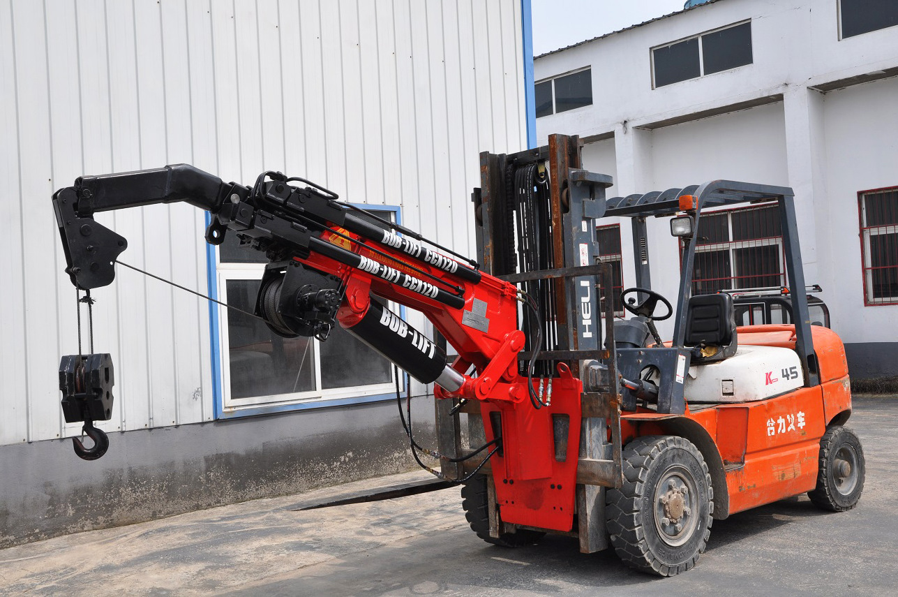 hydraulic 7ton telescopic boom forklift jib crane attachment