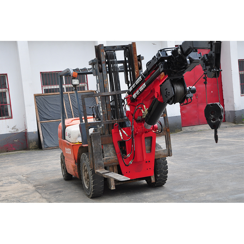 hydraulic 7ton telescopic boom forklift jib crane attachment