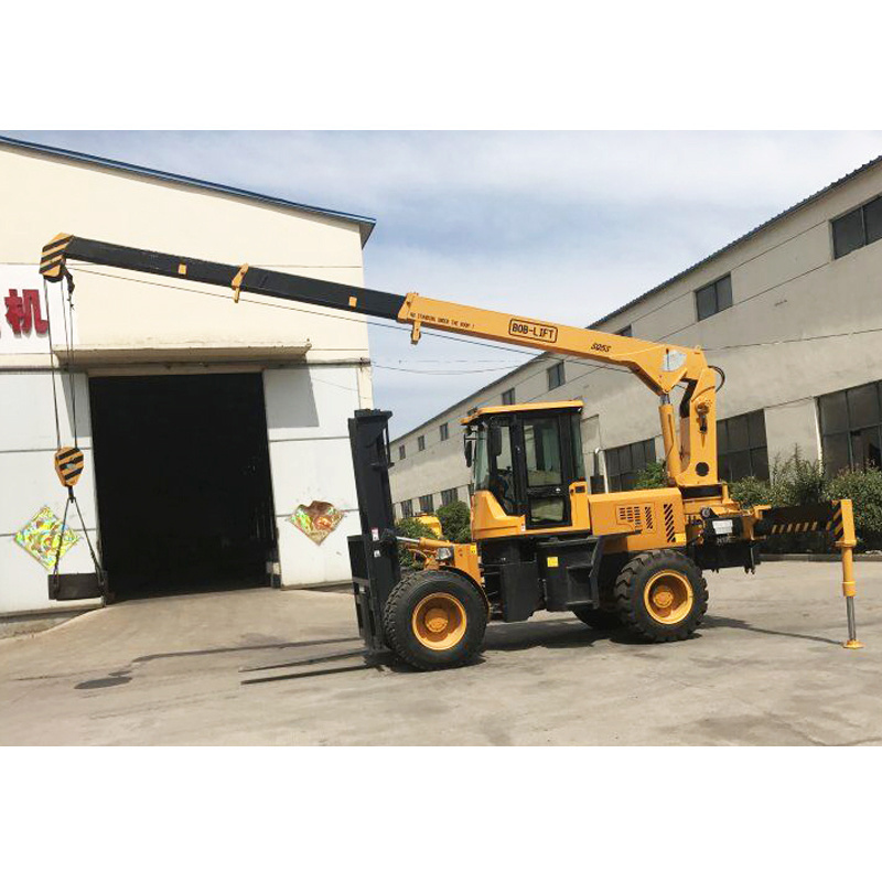 Forklift with Mounted Jib Crane