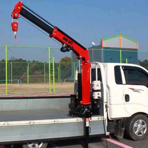 Mini Pickup Truck Crane 1 ton 500kg 800kg with Cable Winch