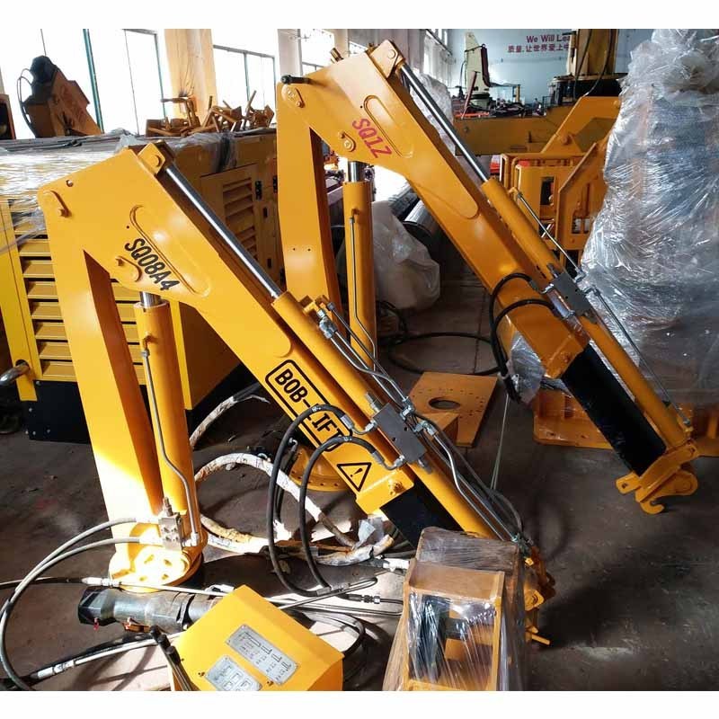 Mini Pickup Truck Crane 1 ton 500kg 800kg with Cable Winch