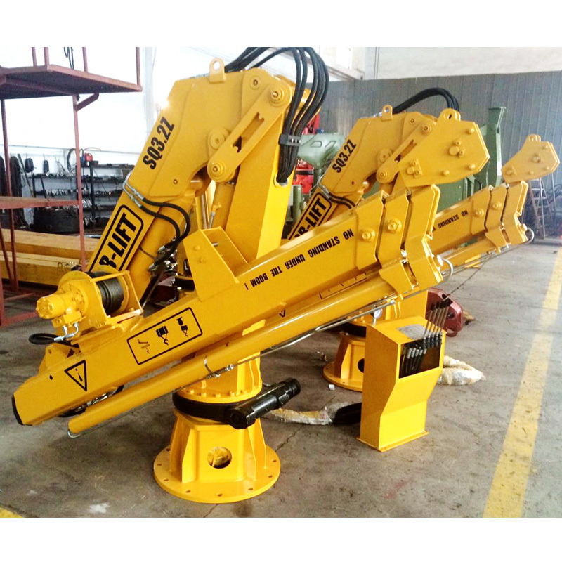 Loading Offshore Pedestal Cranes Hydraulic System Small Boat Crane 1250 _ Provided United States for Sale Marine Lifting Folding