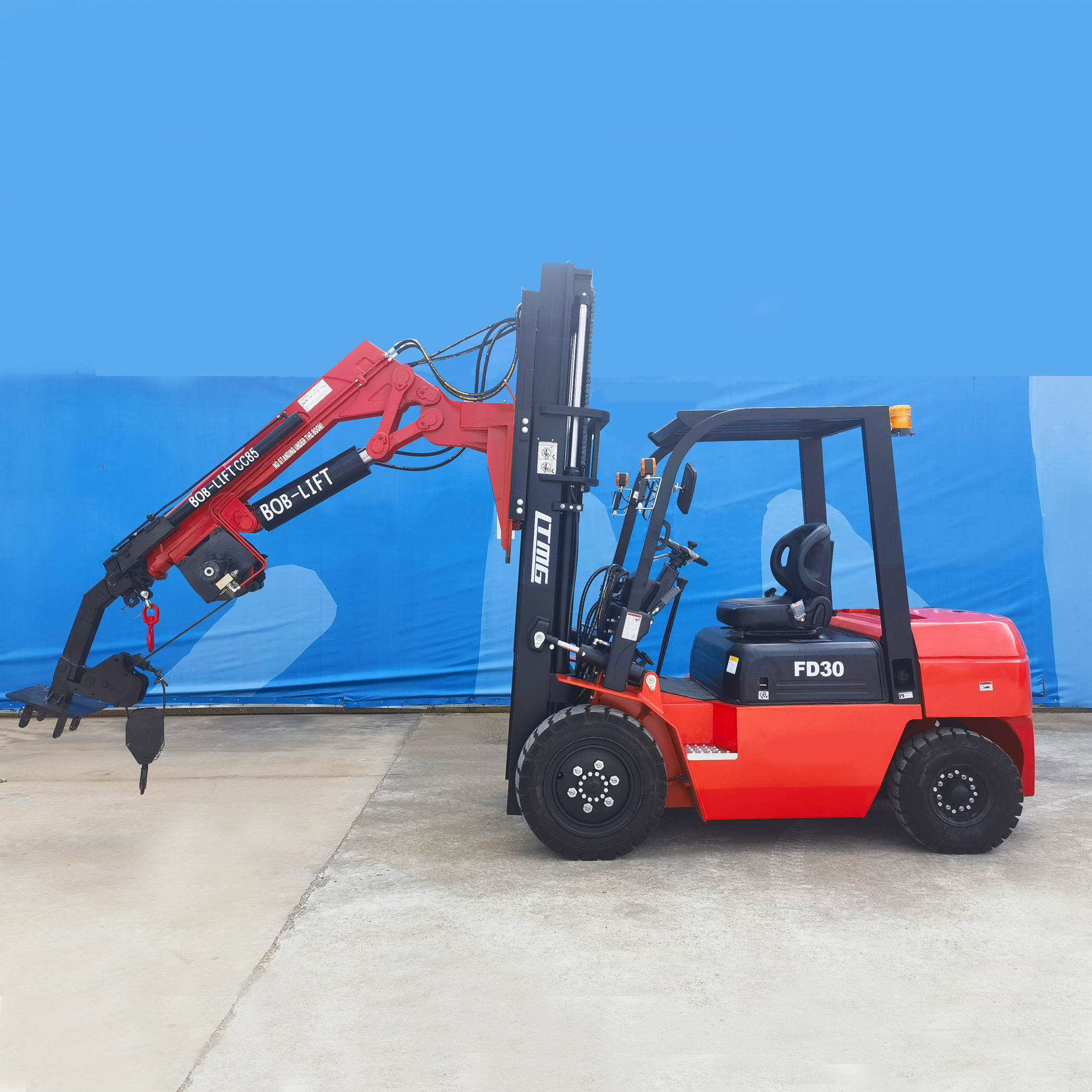 Forklift Truck Flying Jib Crane Telescopic Jib Hydraulic Forklift Truck Crane