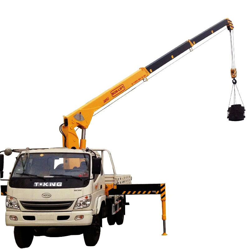 BOB-LIFT 5 ton truck cranes telescopic boom truck mounted crane  truck with cranes for sale