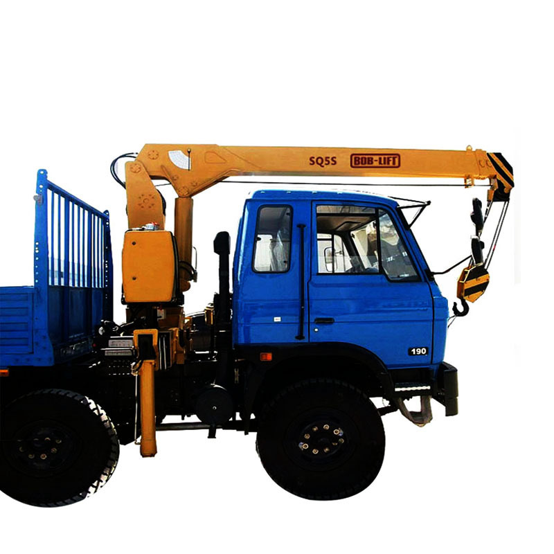 BOB-LIFT 5 ton truck cranes telescopic boom truck mounted crane  truck with cranes for sale