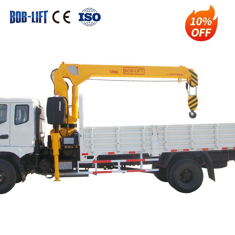 BOB-LIFT 5 ton truck cranes telescopic boom truck mounted crane  truck with cranes for sale