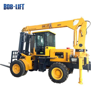 BOB-LIFT  1 ton 2 ton Hydraulic Forklift Flying Jib Crane Electric Forklift Telescopic Jib Crane