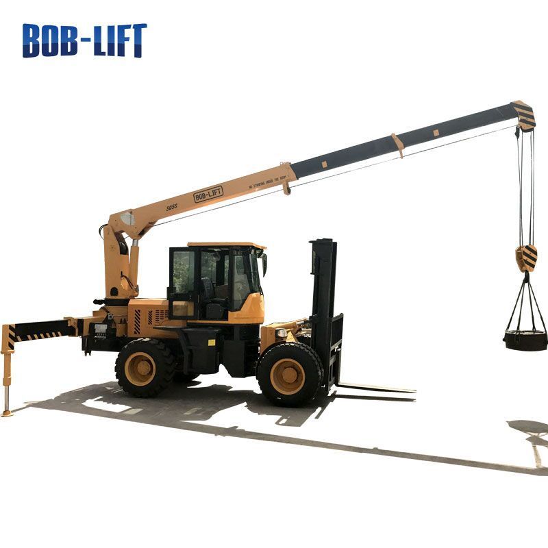 BOB-LIFT  1 ton 2 ton Hydraulic Forklift Flying Jib Crane Electric Forklift Telescopic Jib Crane