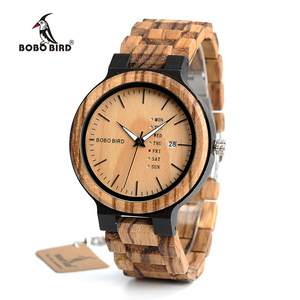 BOBO BIRD Hot sales stylish wrist Watch mens Wood luxury with Chronograph Quartz Watches