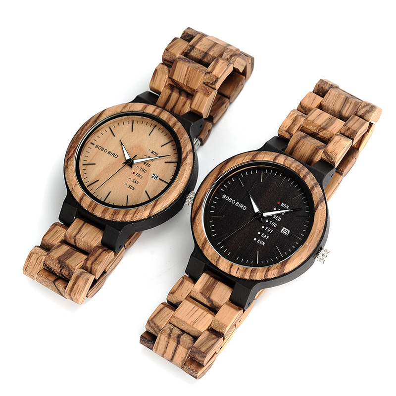 BOBO BIRD Hot sales stylish wrist Watch mens Wood luxury with Chronograph Quartz Watches