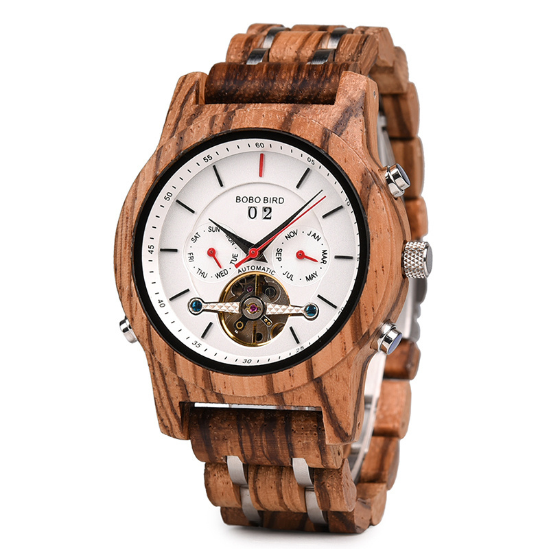 2022 BOBO BIRD unique watches automatic wood watch with custom wristwatch for men