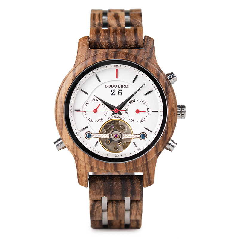 2022 BOBO BIRD unique watches automatic wood watch with custom wristwatch for men