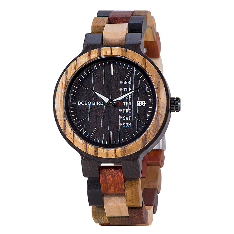 BOBO BIRD Hot Selling Couple Wristwatches Multi Function Wood Watches For Men And Women