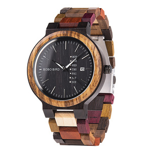 BOBO BIRD Hot Selling Couple Wristwatches Multi Function Wood Watches For Men And Women