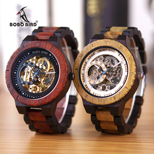 BOBO BIRD Oversize Big Dial Automatic mechanical watch Luxury Wood men watches with custom logo