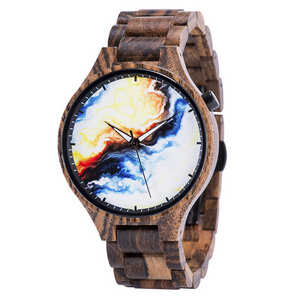 Wood Watches Manufactures Marble Dial With Color Customization Cool Wristwatches For Men And Women