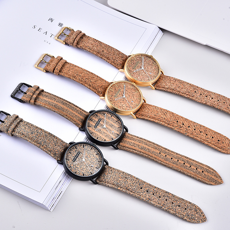 BOBO BIRD Wooden Couple Watch New Simple Fashion Men Wristwatch Cork Skin Design Waterproof Function Japan Movement Lover Gift